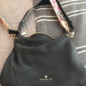 Brand new black crossbody with boho strap